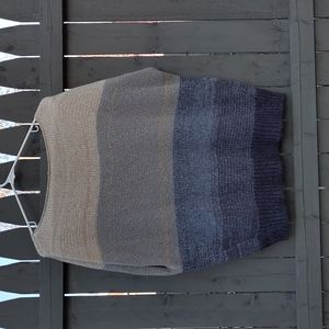 Short sleeve multi color sweater